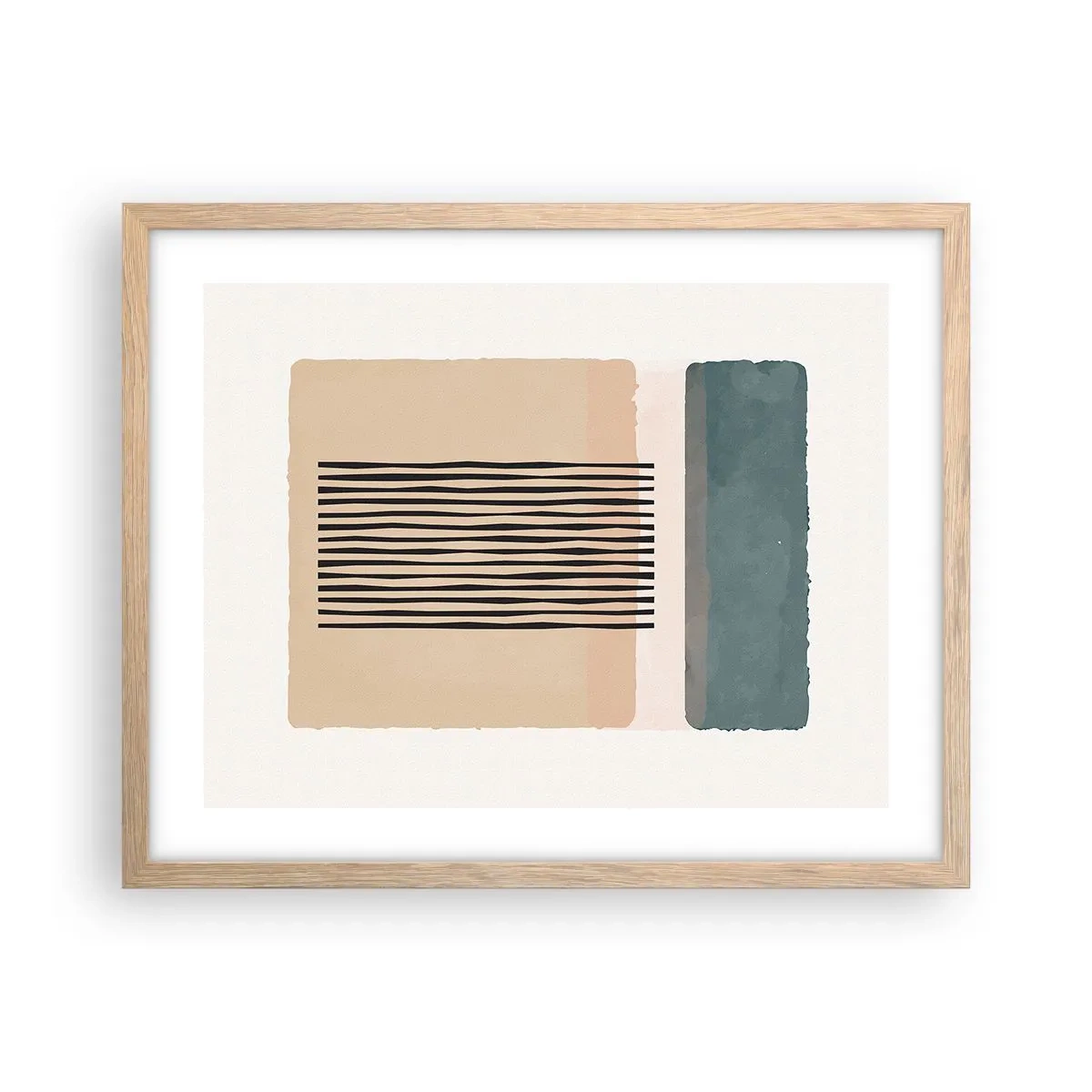 Poszter világos tölgy keretben - Minden rendben - 50x40 cm