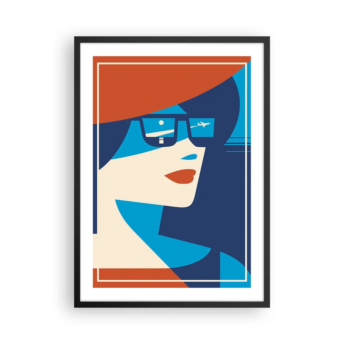 Poszter fehér keretben - Ünnepi utazás - 50x70cm - Nyári utazás - Modern fali dekoráció nappalihoz és hálószobához ARTTOR