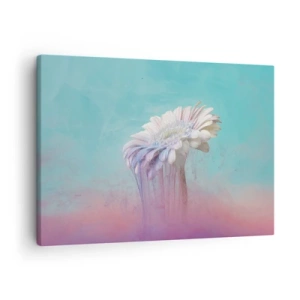 Vászonkép - Pasztell gerbera elmosódás hatással - 70x50cm - A virág alvilág - Modern fali dekoráció nappalihoz és hálószobához ARTTOR