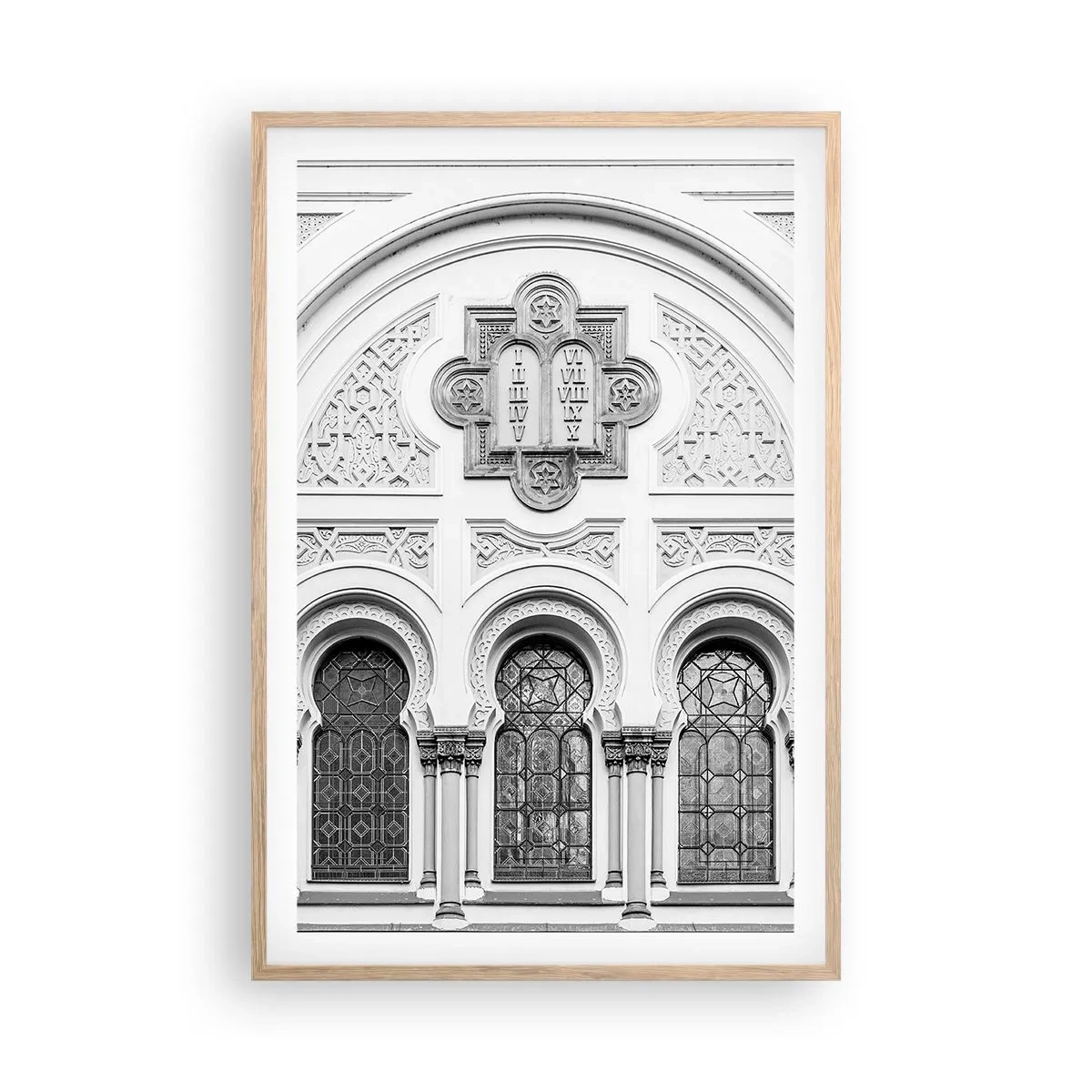 Poszter világos tölgy keretben - A kultúrák határán - 61x91 cm