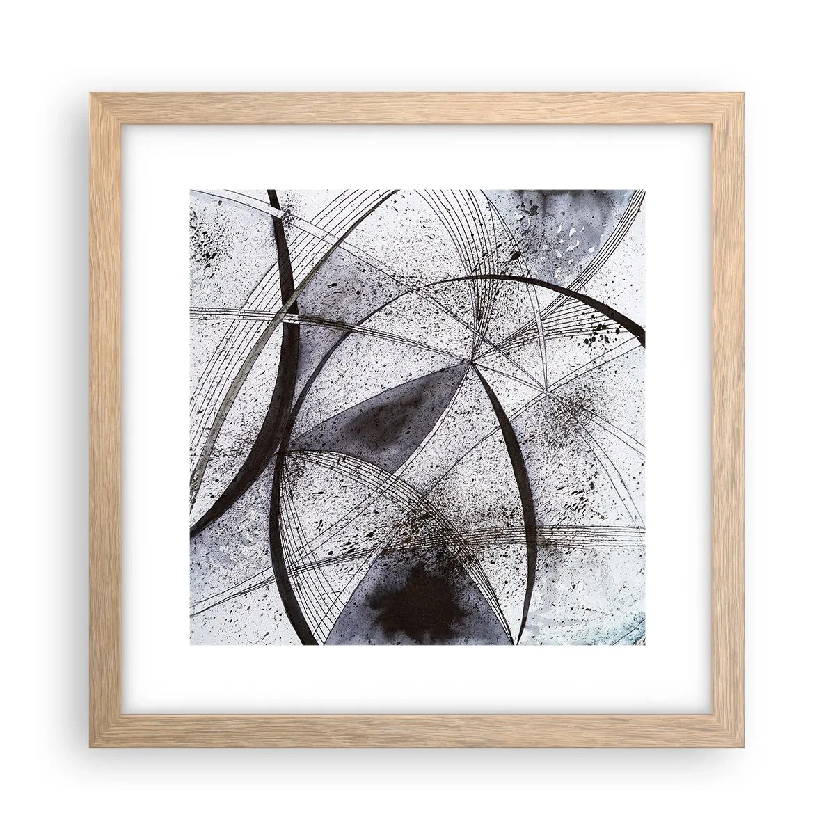 Poszter világos tölgy keretben - Futurisztikus fantázia - 30x30 cm