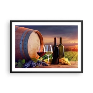 Poszter fehér keretben - Az életnek itt íze van - 70x50 cm