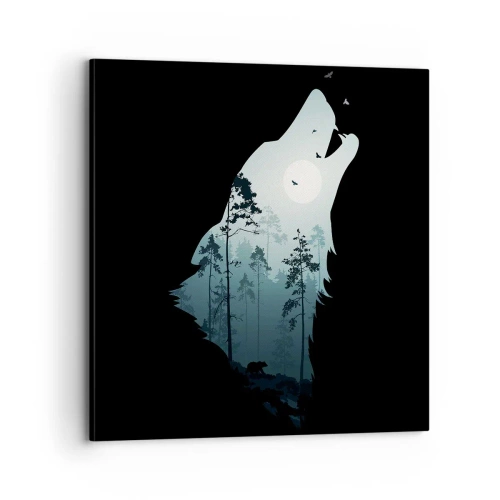 Vászonkép - Az erdei éjszaka hangja - 70x70 cm