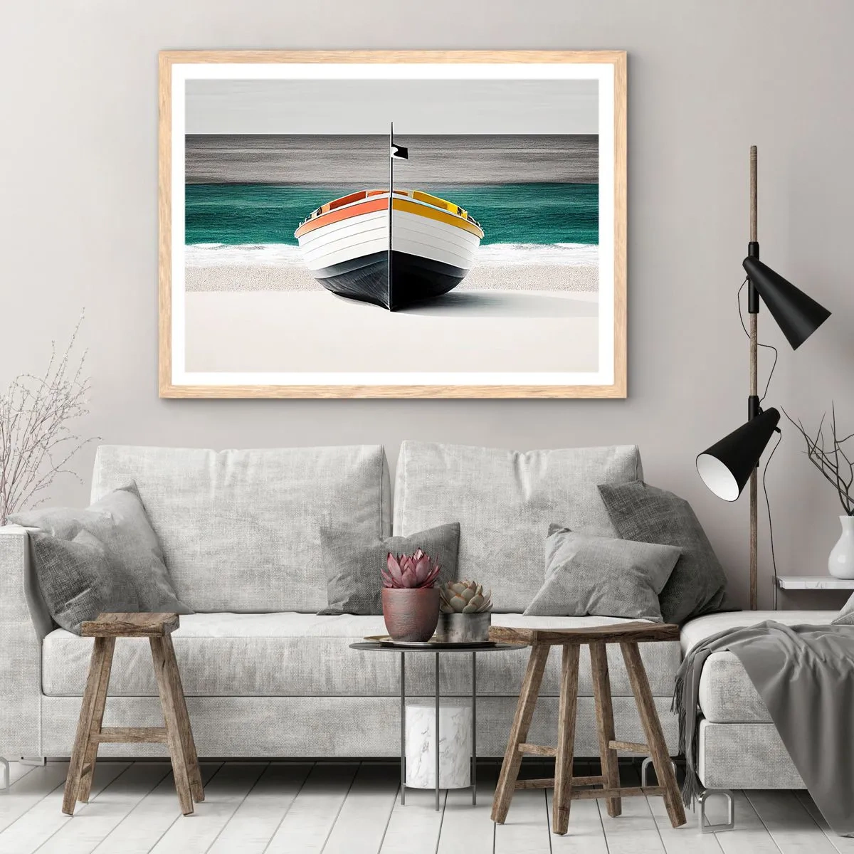 Poszter világos tölgy keretben - A maga helyén - 100x70 cm