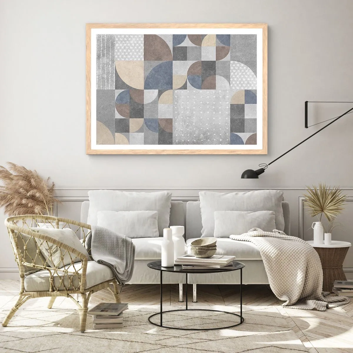 Poszter világos tölgy keretben - Kerámia fantázia - 91x61 cm