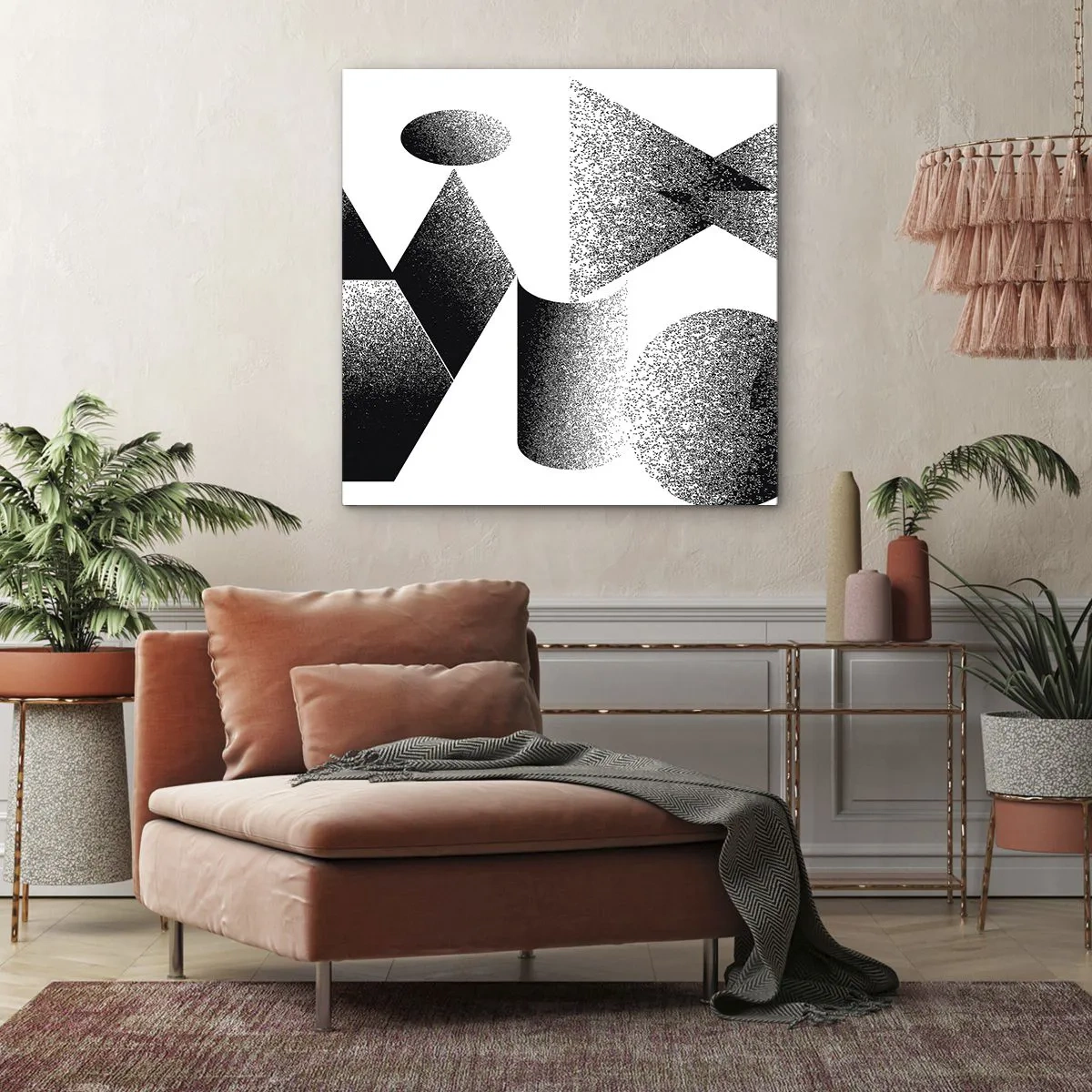 Vászonkép - Szögek és oválisok - 50x50 cm