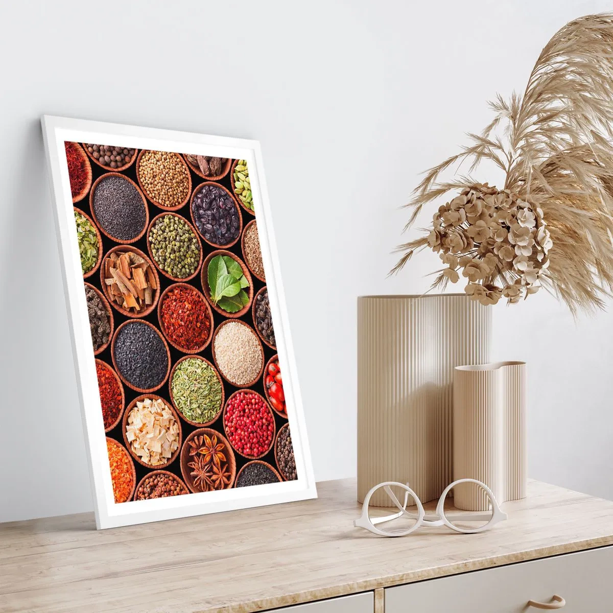 Poszter fekete keretben - A világ összes íze - 30x40 cm