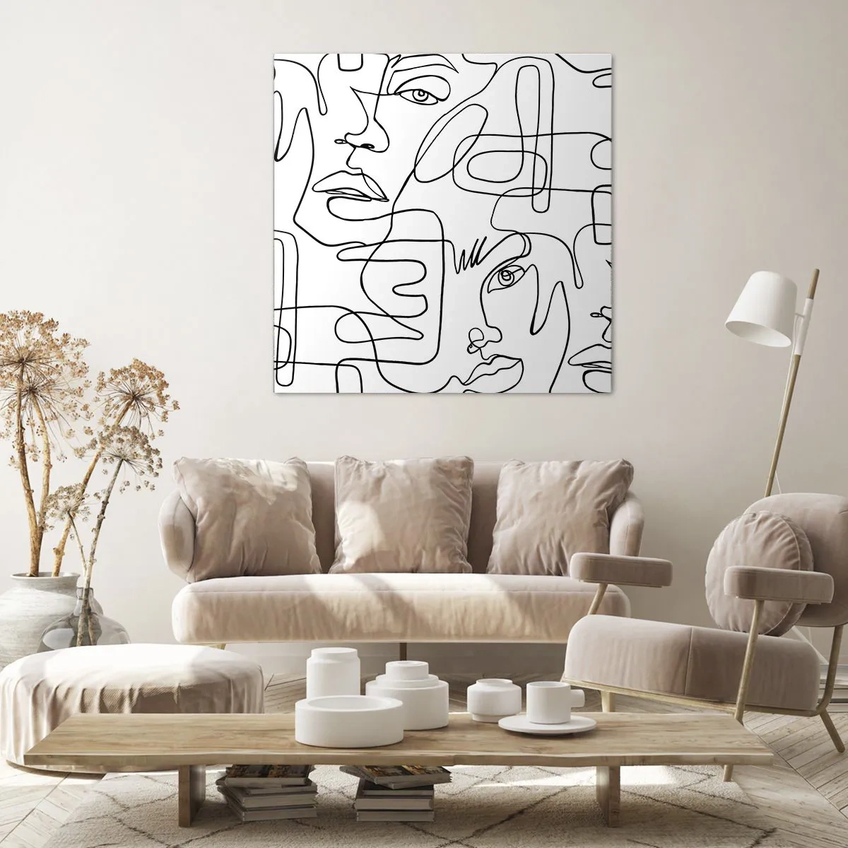 Vászonkép - Összegabalyodott érzelmekben - 60x60 cm