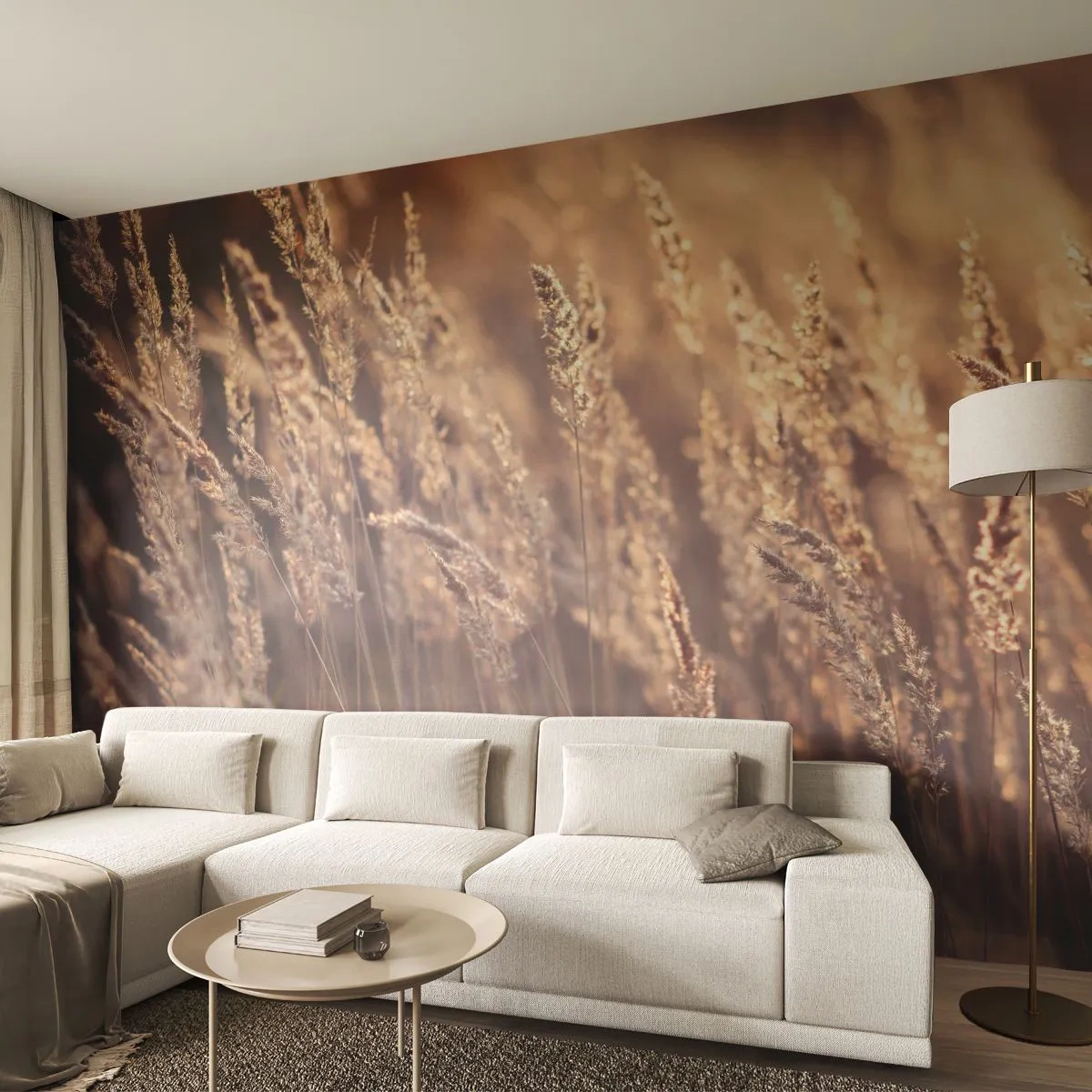 Fotótapéta Premium Canvas - Készen az ősz fogadására - Tájkép, Kalászok, Rét - 250x175 cm