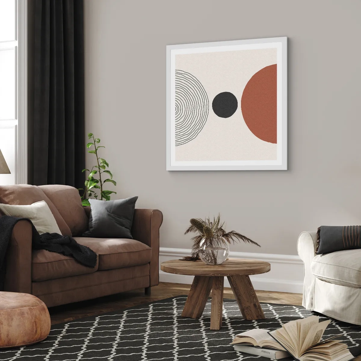 Poszter fekete keretben - A figyelem középpontjában - 60x60 cm