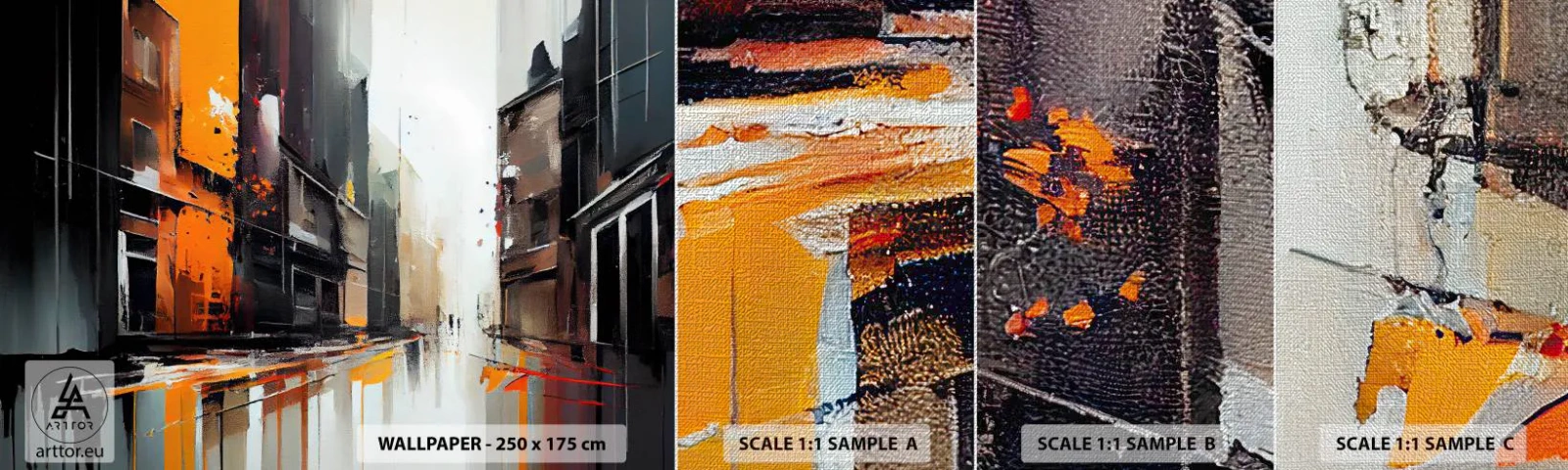 Fotótapéta Minta Premium Canvas - Esős nap - Építészet, Modern művészet, Város - 100x30 cm