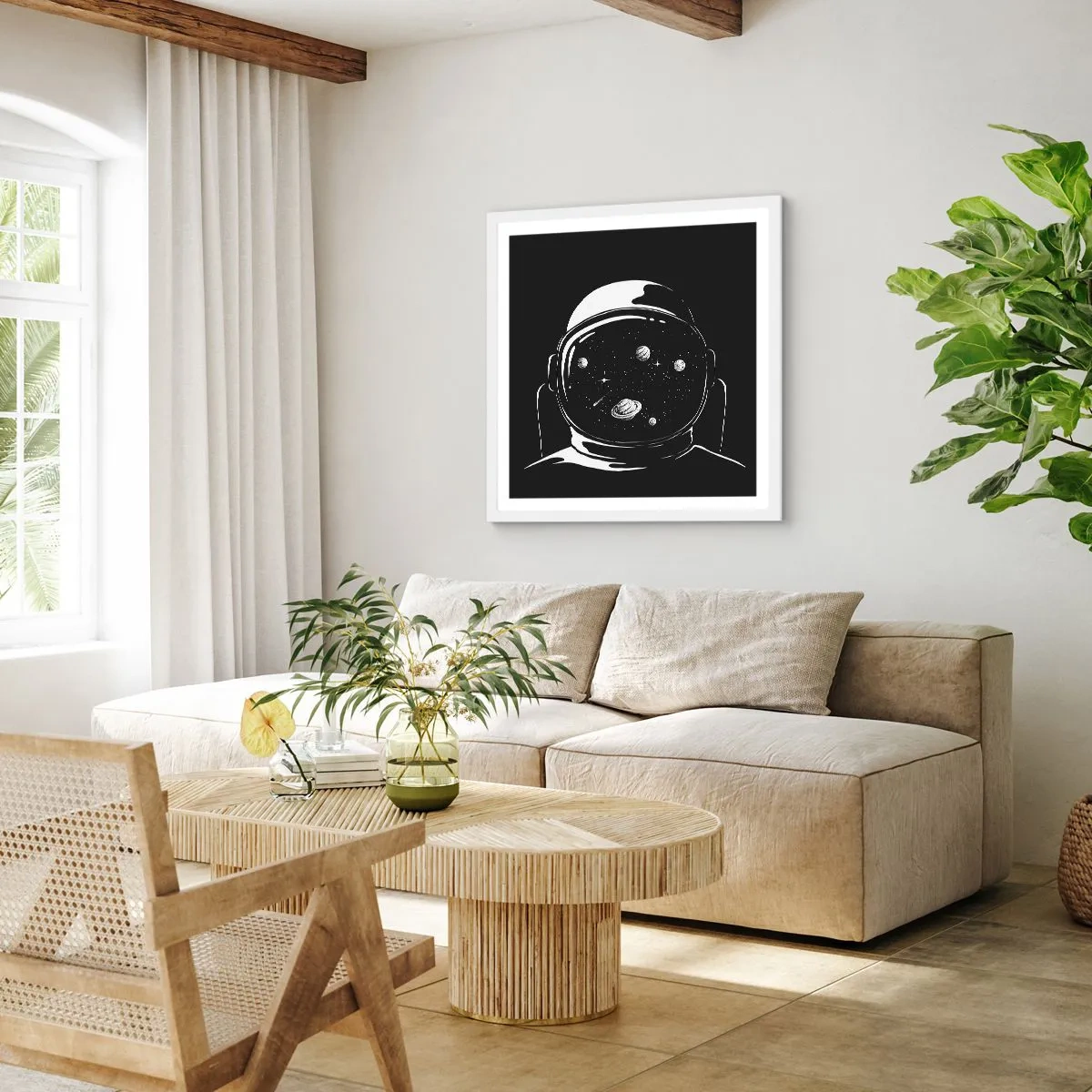 Poszter fekete keretben - Szép kilátás - 60x60 cm