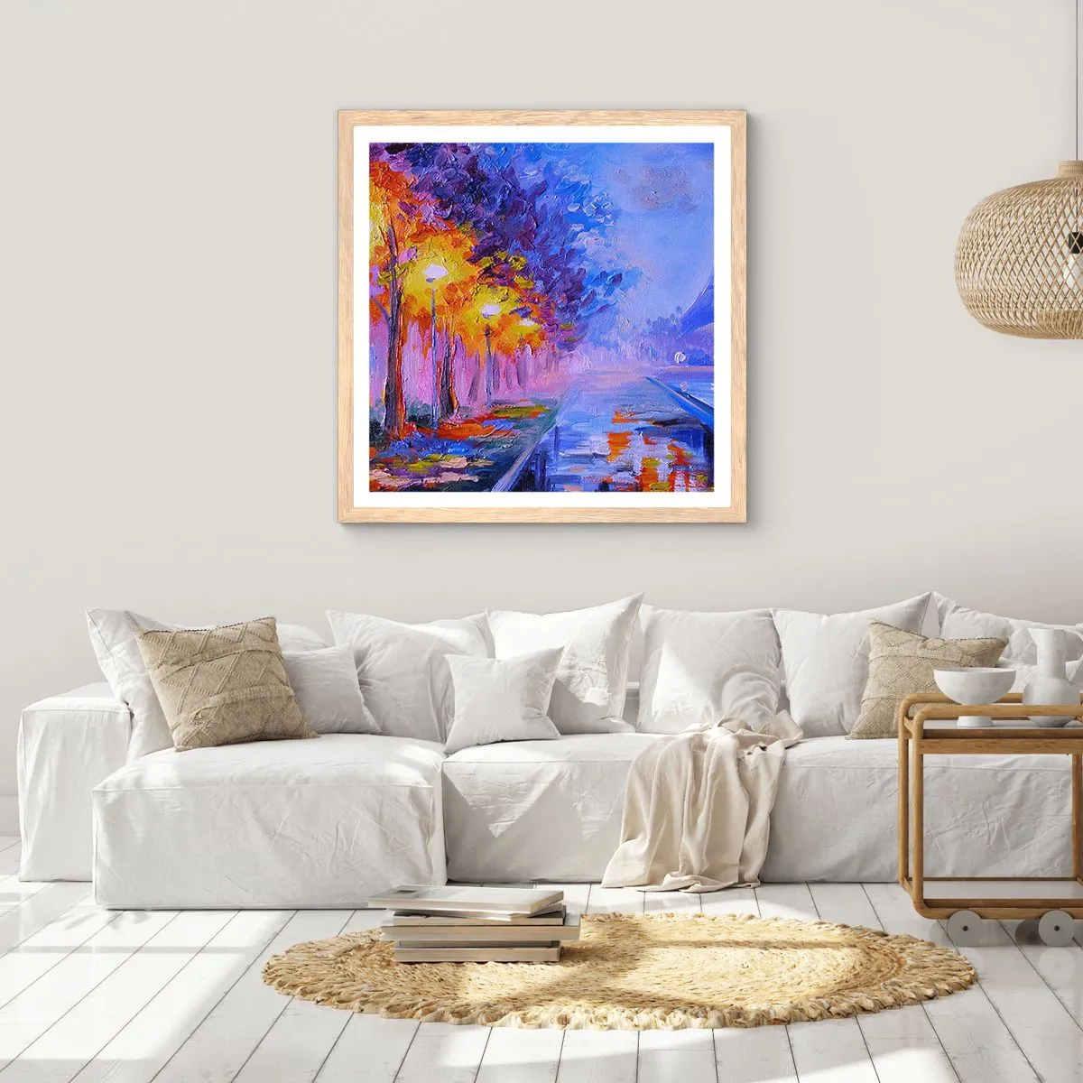 Poszter világos tölgy keretben - Egy álomséta - 60x60 cm