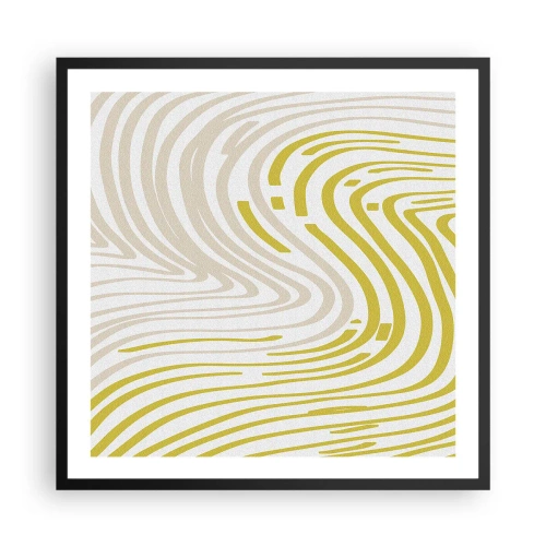 Poszter fehér keretben - Kompozíció szelíd kanyarral - 60x60 cm