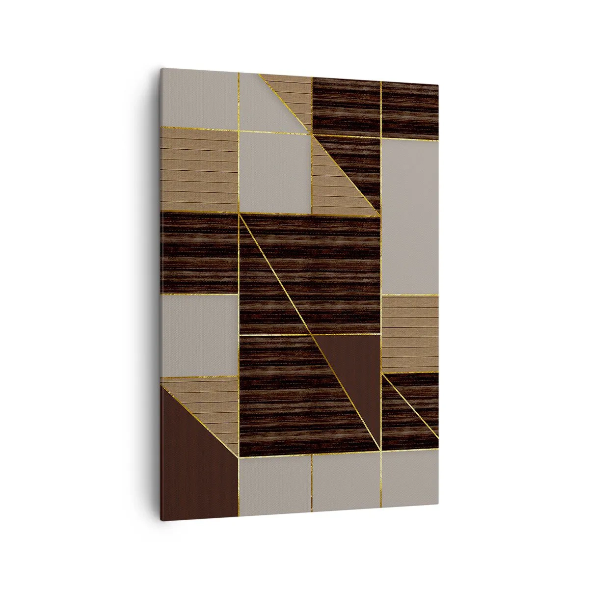 Vászonkép - Barna és arany mozaik - 70x100 cm