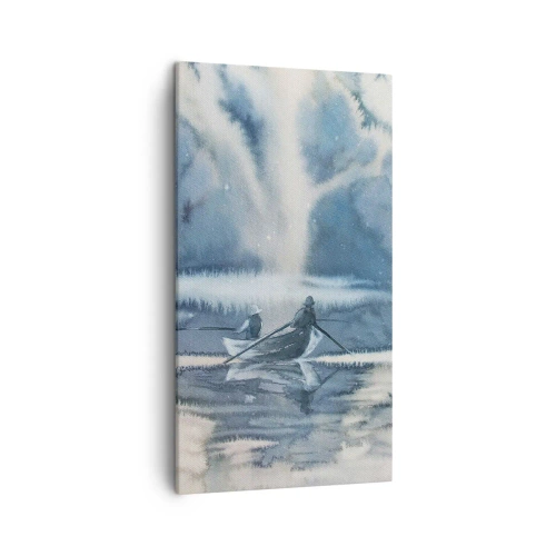 Vászonkép - Horgászok a paradicsomukban - 45x80 cm