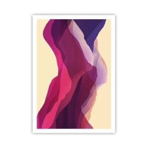 Poszter - Bíbor hullámok - 70x100 cm