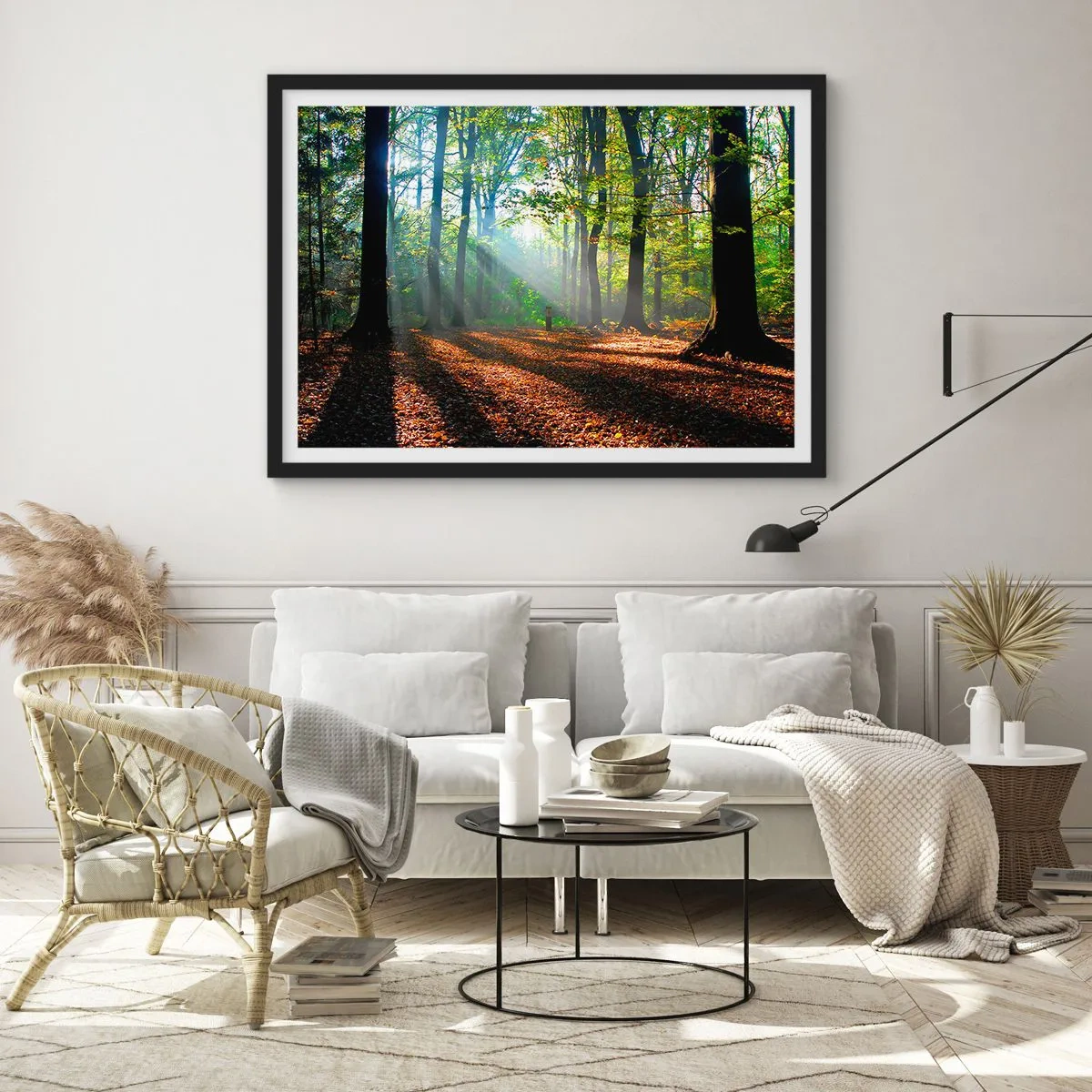 Poszter fehér keretben - Ragyogások és árnyékok - 70x50 cm
