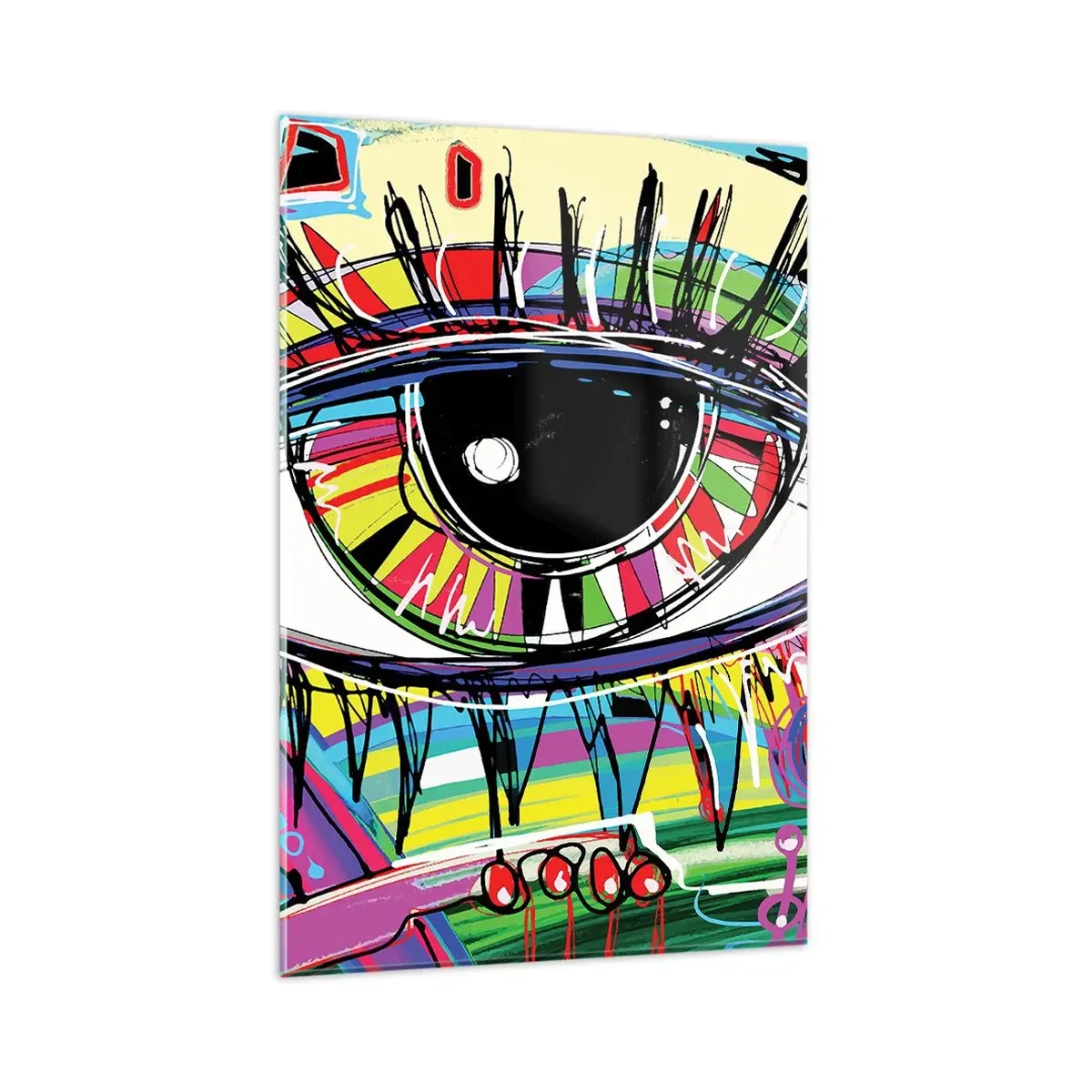 Üveg kép - Színes szem - színes lélek - 80x120 cm