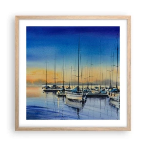 Poszter világos tölgy keretben - Egy szép nap vége - 50x50 cm