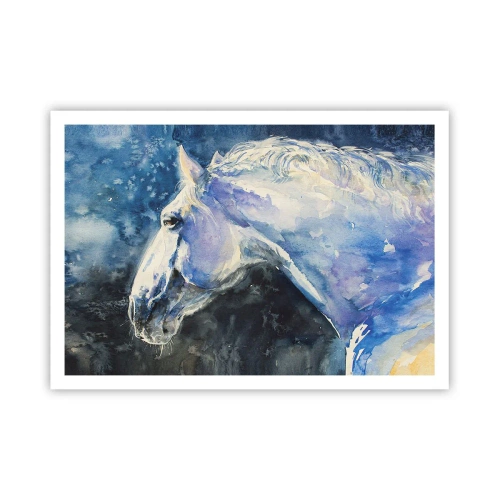 Poszter - Portré kék fényben - 100x70 cm