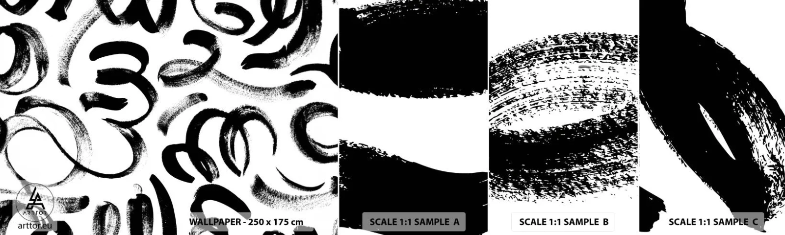 Fotótapéta Minta Öntapadós Deluxe Sticker - Feketén-fehéren - Modern művészet, Modernség, Minták - 100x30 cm