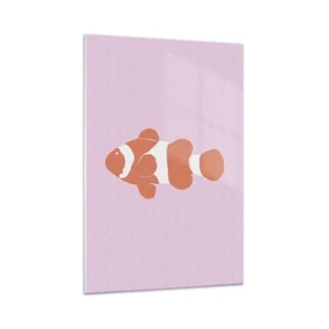 Üveg kép - Illik a korall az arcához és a farkához - 70x100 cm