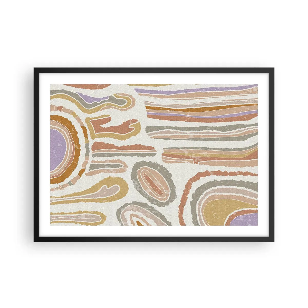 Poszter fehér keretben - Színes keresztmetszetek - 70x50 cm