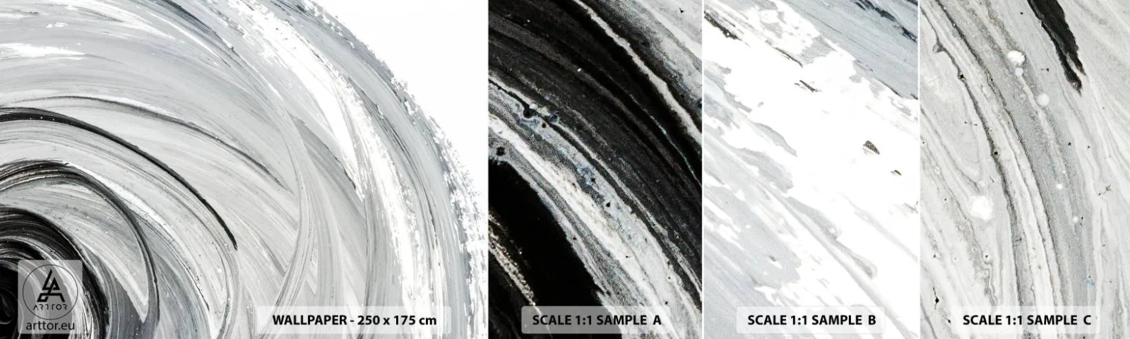 Fotótapéta Minta Standard Eco - Orbitális kompozíció - Minimalista, Darab, Festék - 100x30 cm