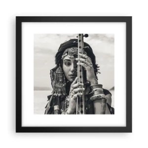 Poszter fehér keretben - Csak a keleti zene - 30x30 cm