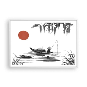 Poszter fekete keretben - Ázsiai délután - 100x70 cm