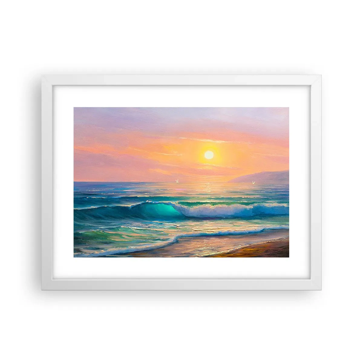 Poszter fekete keretben - A hullámok türkizkék dala - 40x30 cm