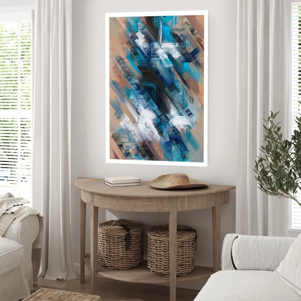 Poszter - Kék ferdén - 40x50 cm