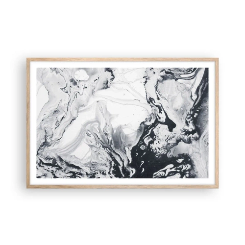 Poszter világos tölgy keretben - A Föld belseje - 91x61 cm