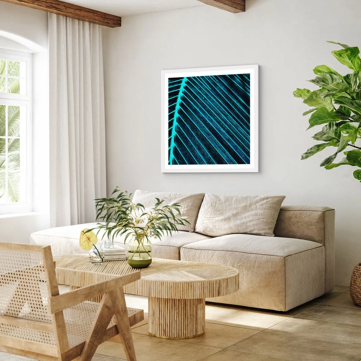 Poszter fekete keretben - A zöld textúrája - 40x40 cm