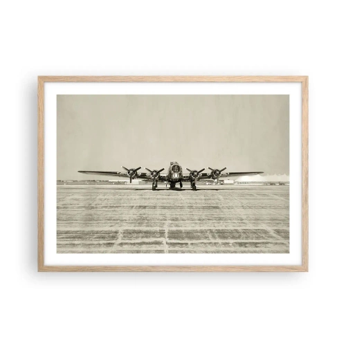 Poszter világos tölgy keretben - Mint mindig készen - 70x50 cm