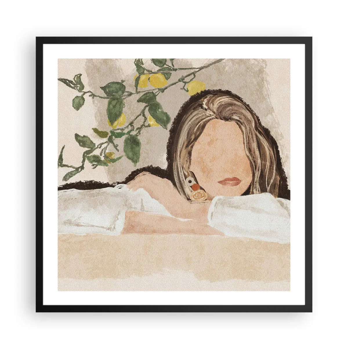 Poszter fehér keretben - Déli szépség - 60x60 cm