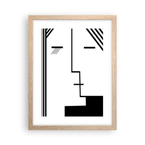 Poszter világos tölgy keretben - Egyszerűen egy csók - 30x40 cm