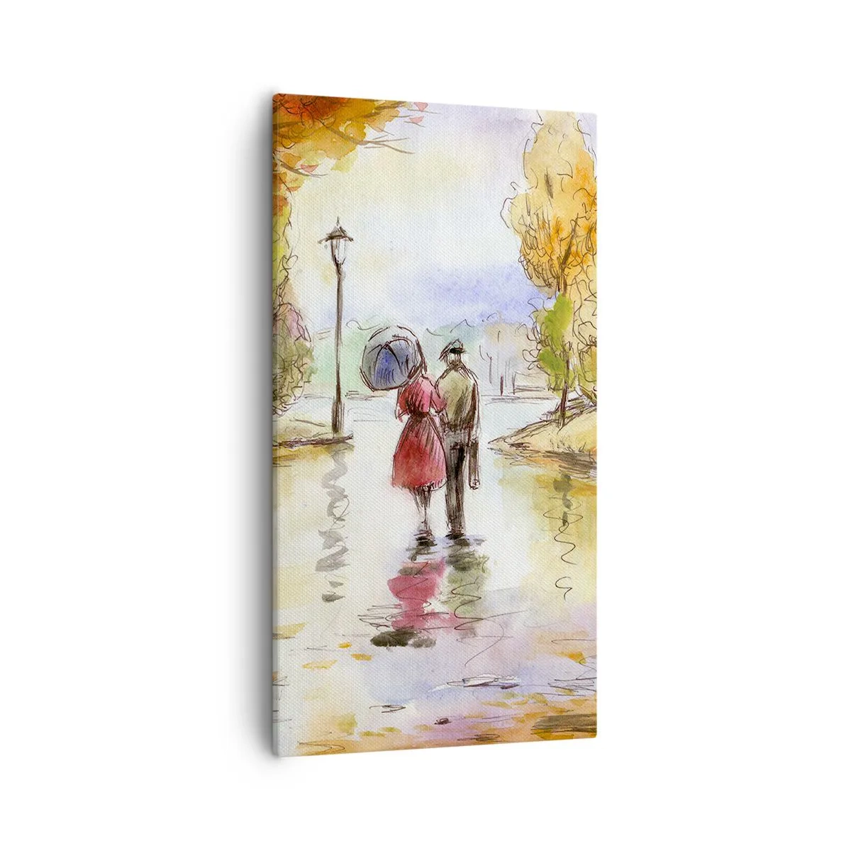 Vászonkép - Romantikus ősz a parkban - 55x100 cm