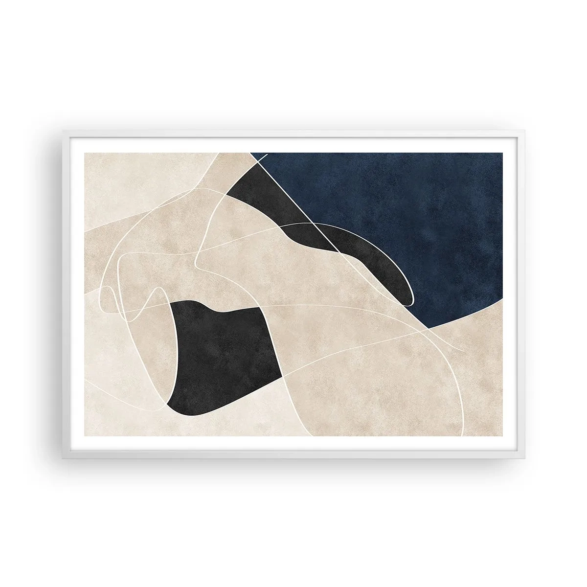 Poszter fekete keretben - Absztrakt kompozíció - az árnyalatok kontrasztja - 100x70 cm