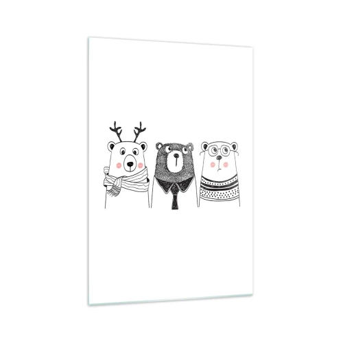 Üveg kép - Maci, macika és mackó - 70x100 cm