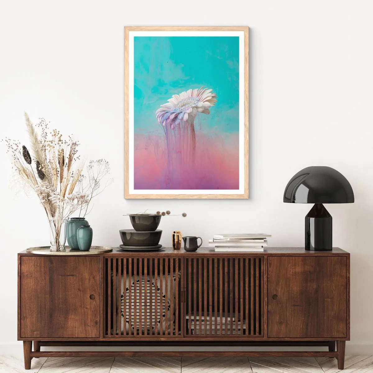 Poszter világos tölgy keretben - A virág alvilág - 50x70 cm