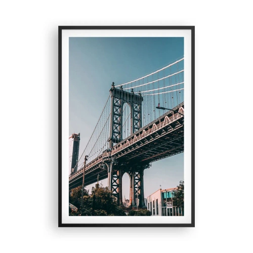 Poszter fehér keretben - A város hullámai fölött - 61x91 cm