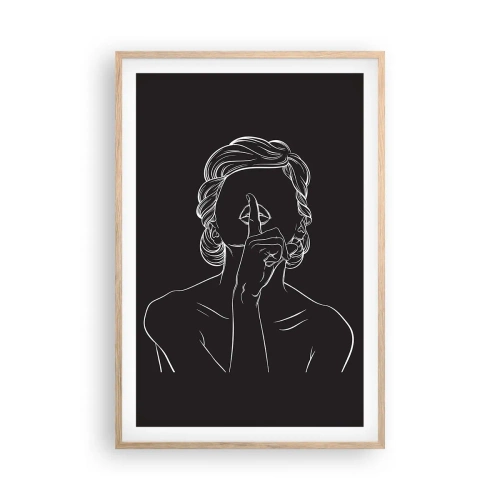 Poszter világos tölgy keretben - A szépség csendben virágzik - 61x91 cm