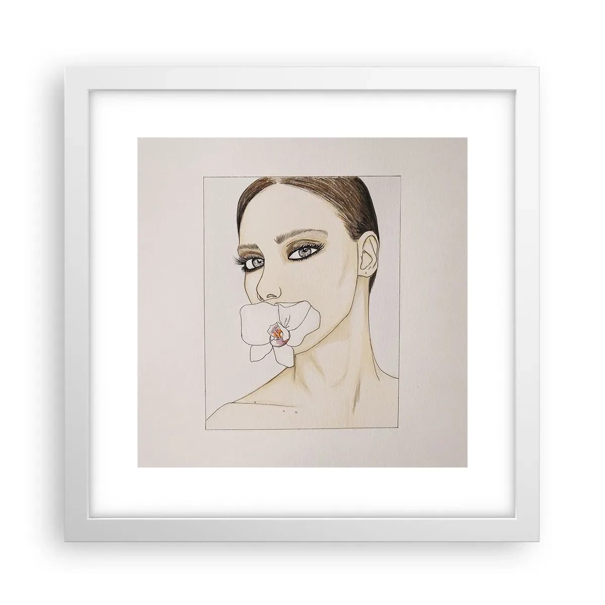 Poszter fekete keretben - Az elegancia és a szépség szimbóluma - 30x30 cm