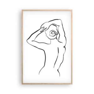 Poszter világos tölgy keretben - Reggeli cselekvés - 61x91 cm