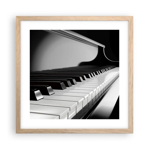 Poszter világos tölgy keretben - A formák és színek harmóniája - 40x40 cm