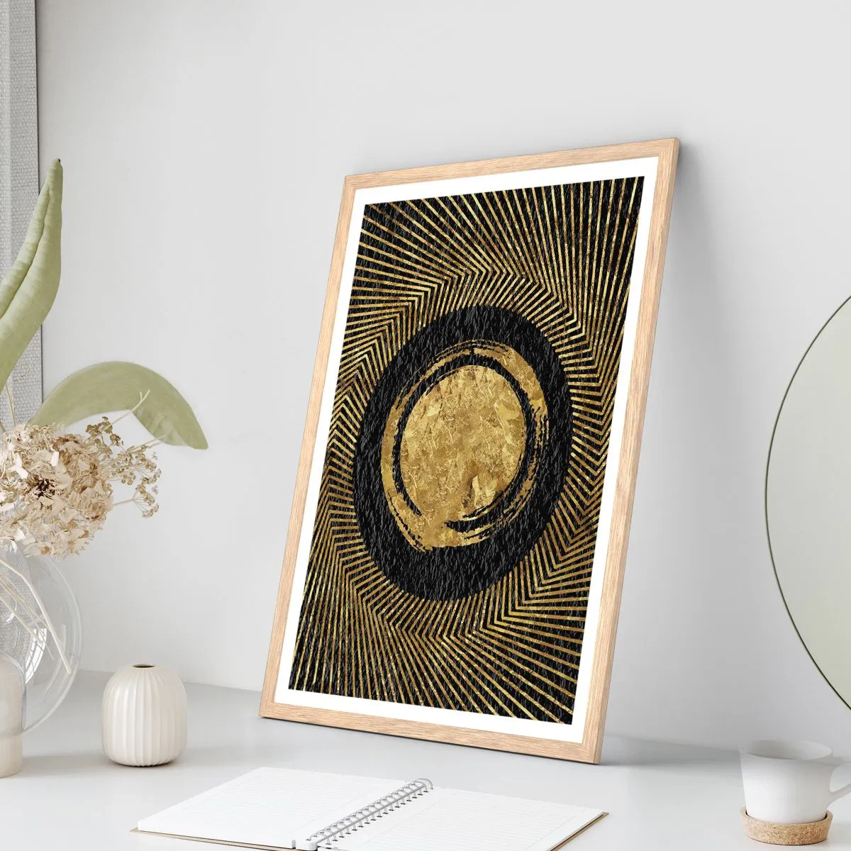 Poszter világos tölgy keretben - Glamour kompozíció - 40x50 cm