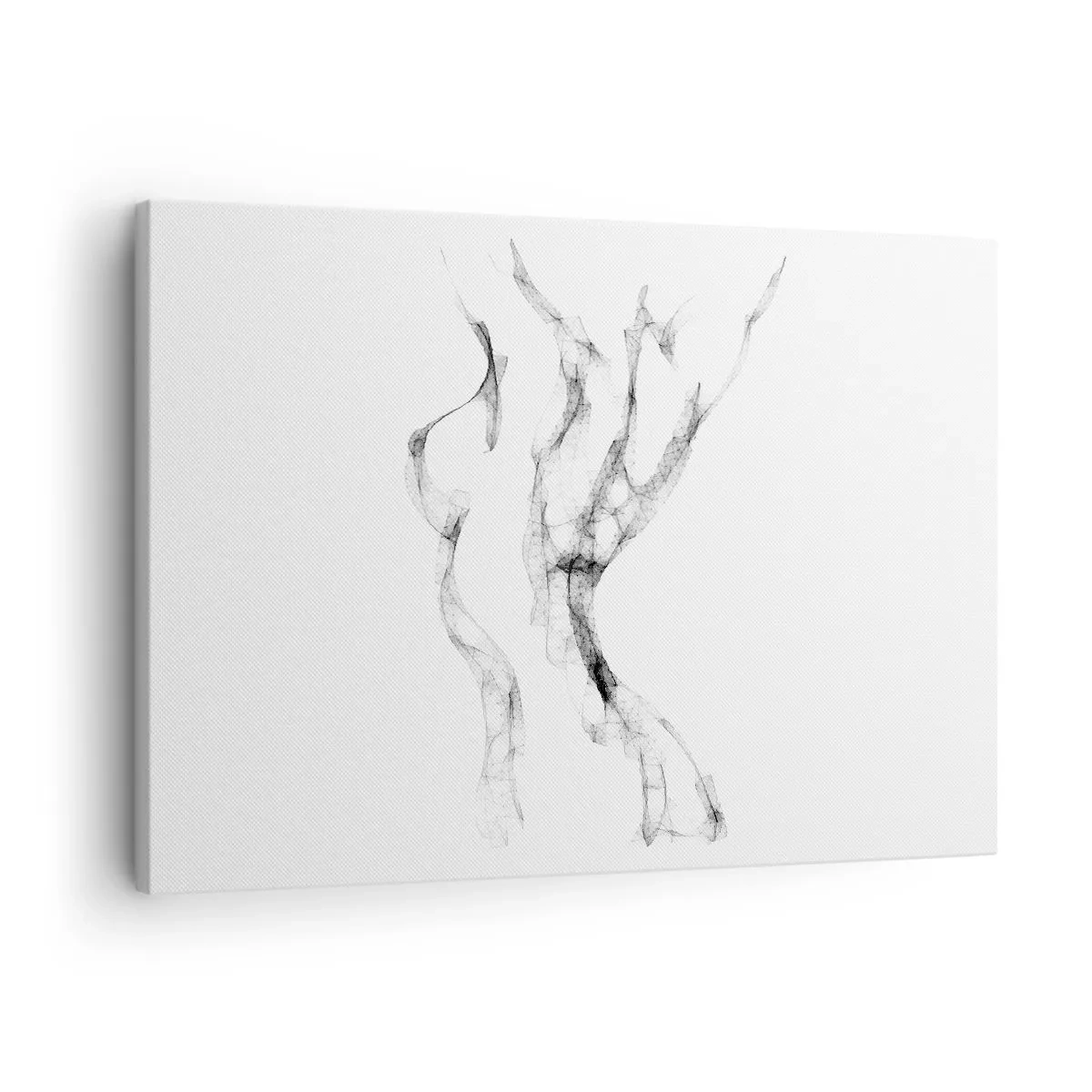 Vászonkép - Finom, absztrakt vonalak, amelyek füstcsíkokra hasonlítanak világos háttér előtt - 70x50cm - Gyönyörű és erős - Modern fali dekoráció nappalihoz és hálószobához ARTTOR