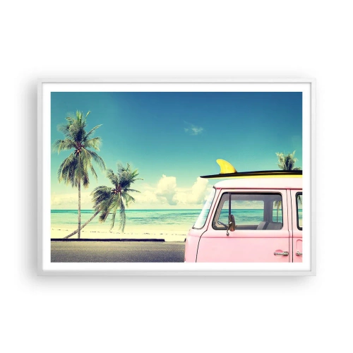 Poszter fekete keretben - Ideje elkezdeni a nyaralást - 100x70 cm